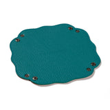 Ruyi Signature Leather Valet Tray Unfolded Teal Side - Shen Yun Collections