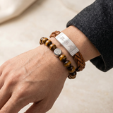 Drum Bead Bracelet Small Layered with Zhen Shan Ren Leather Bracelet - Shen Yun Collections