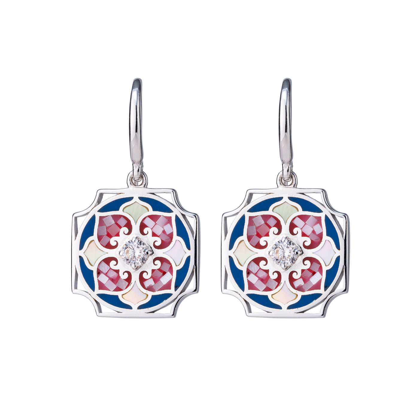 Flora Bliss Earrings Front View - Shen Yun Collections