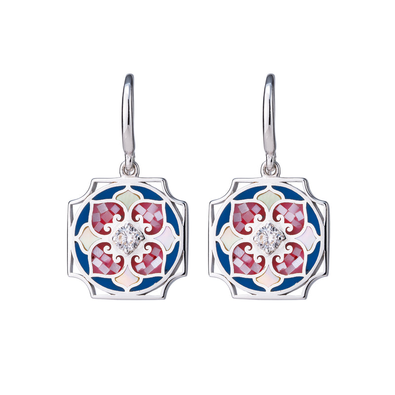 Flora Bliss Earrings Front View - Shen Yun Collections