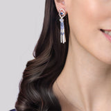 Mongolian Radiance Earrings Modeling - Shen Yun Collections