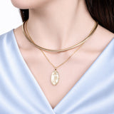 Mesh Flex Necklace 14kt Yellow Gold