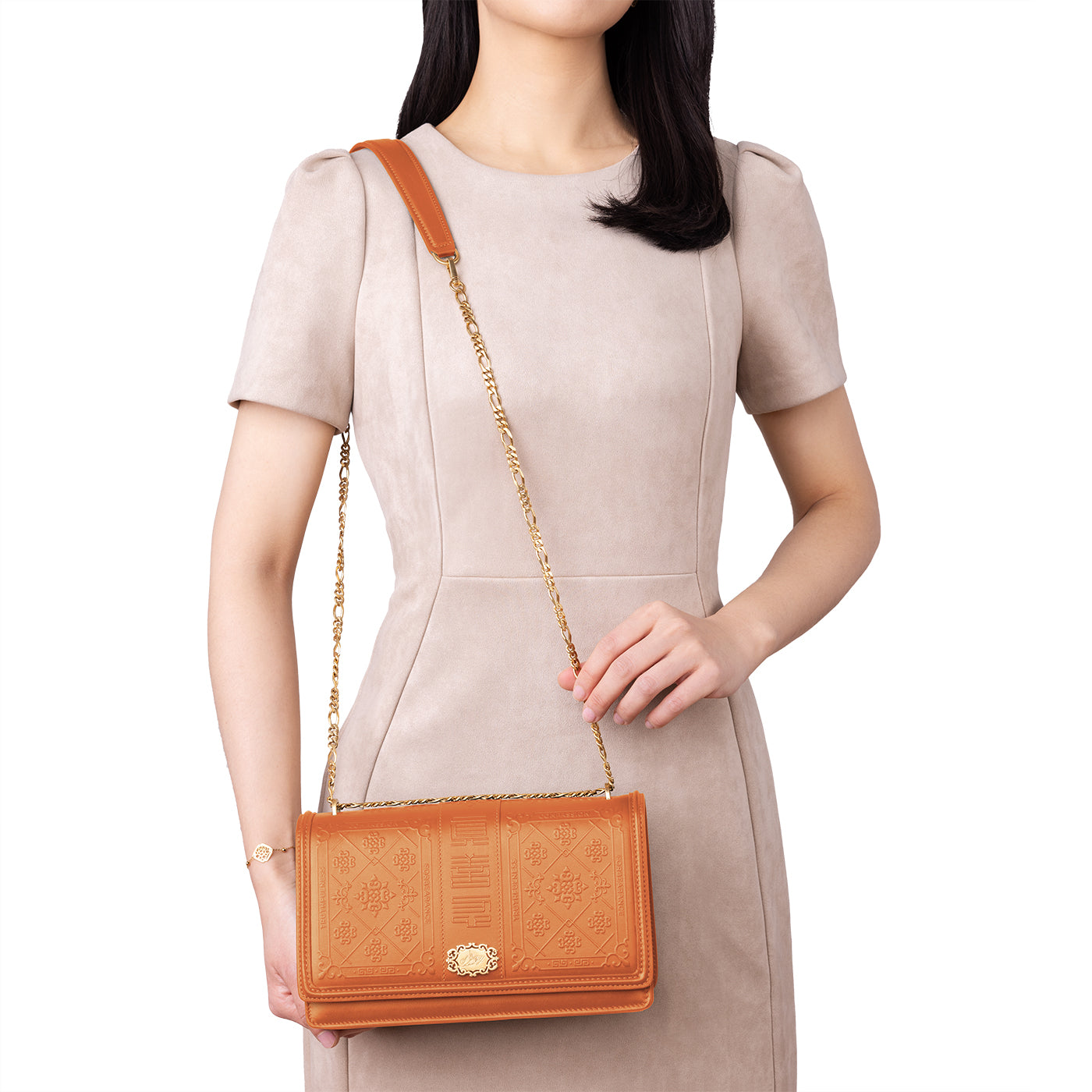 Zhen Shan Ren Shoulder Bag Orange Ochre | Shen Yun Collections