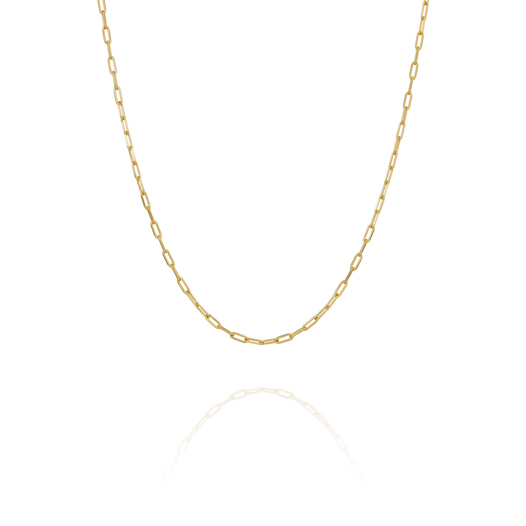 Paperclip Chain 18" (Gold Vermeil) - Shen Yun Collections