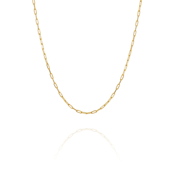 Paperclip Chain 18" (Gold Vermeil)