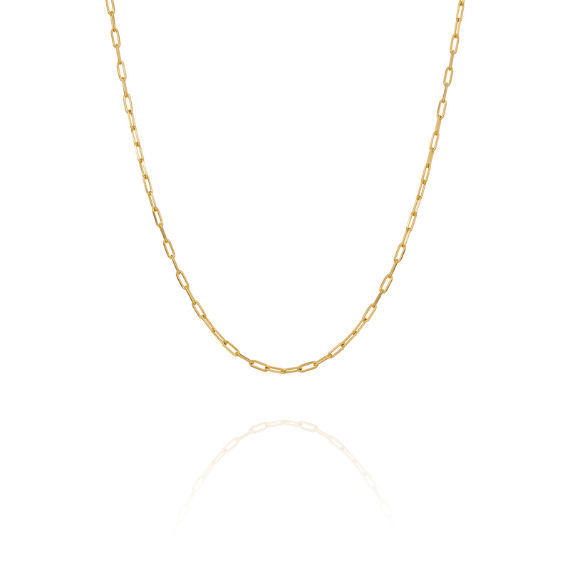 Paperclip Chain 18" (Gold Vermeil) - Shen Yun Collections