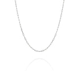 Paperclip Chain Necklace 18" (Silver)