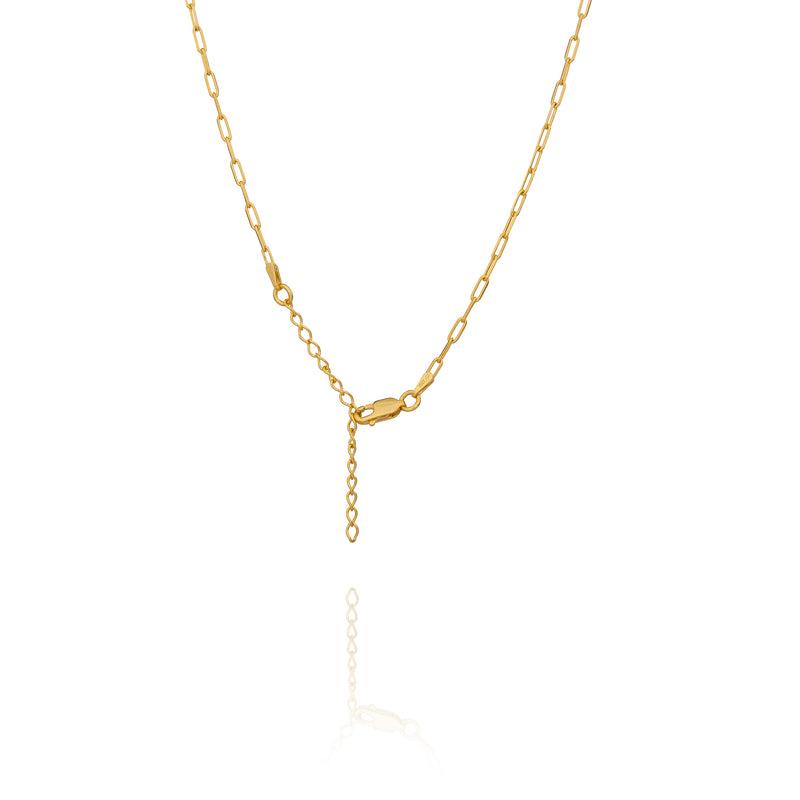 Paperclip Chain 18" (Gold Vermeil) Clasp - Shen Yun Collections