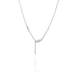 Paperclip Chain Necklace 18" (Silver)