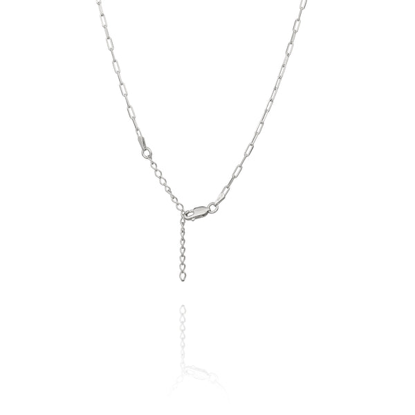 Paperclip Chain Necklace 18" (Silver) Clasp - Shen Yun Collections