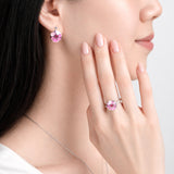 Windmill Grace Stud Earrings Pink Modeling - Shen Yun Collections
