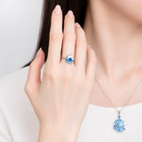 Windmill Grace Ring Blue Modeling - Shen Yun Collections