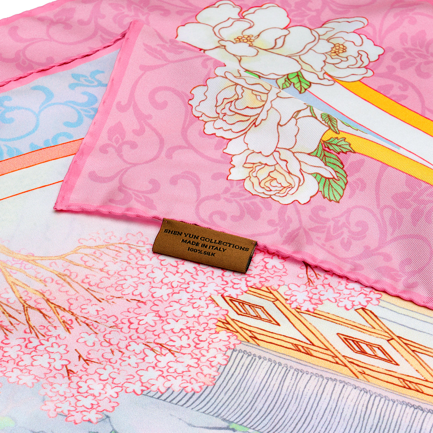THE UNION THE FABRIC スカジャン The Mulan Scarf Pink and Sky Blue | Shen Yun Collections