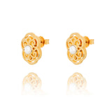 Blissful Ruyi Stud Earrings Side - Shen Yun Collections