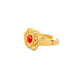 Blissful Ruyi Ring Carnelian Side - Shen Yun Collections