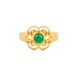 Blissful Ruyi Ring Green Agate - Shen Yun Collections