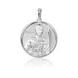 The Legendary Mulan Charm Silver 25mm Rear View - Shen Yun Collections