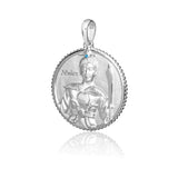The Legendary Mulan Charm Silver 25mm Rear Side View - Shen Yun Collections