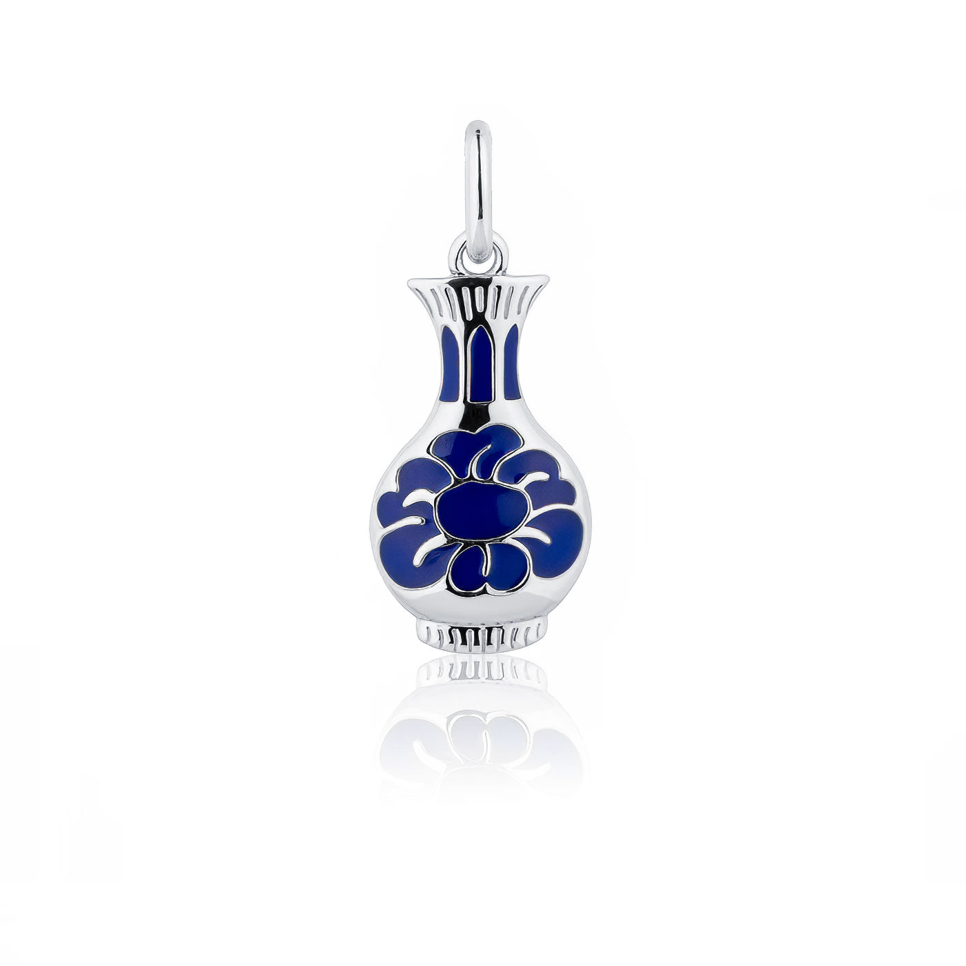 Porcelain Grace Charm Silver