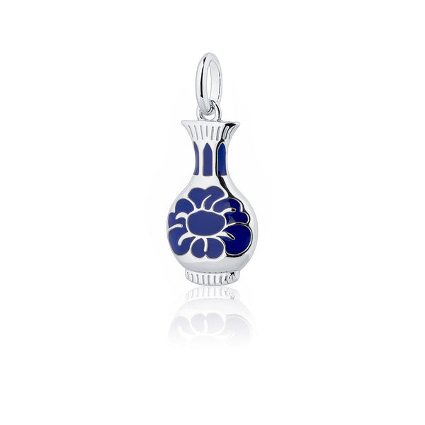 Porcelain Grace Charm Silver