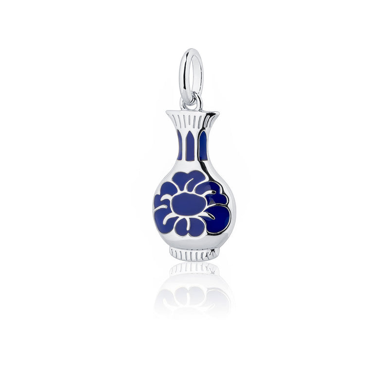 Porcelain Grace Charm Silver