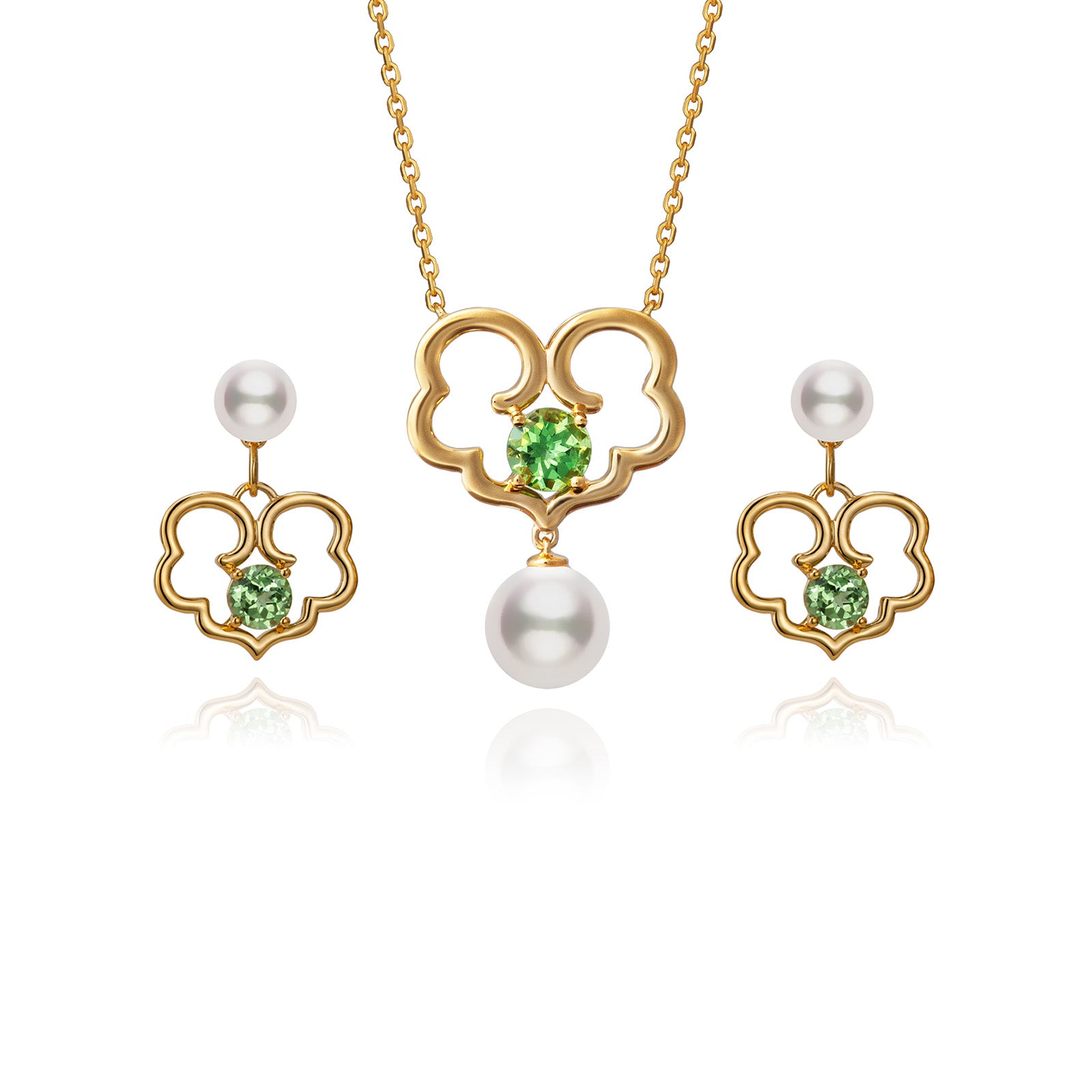 The Timeless Blessings Set 18kt Yellow Gold with Tsavorite
