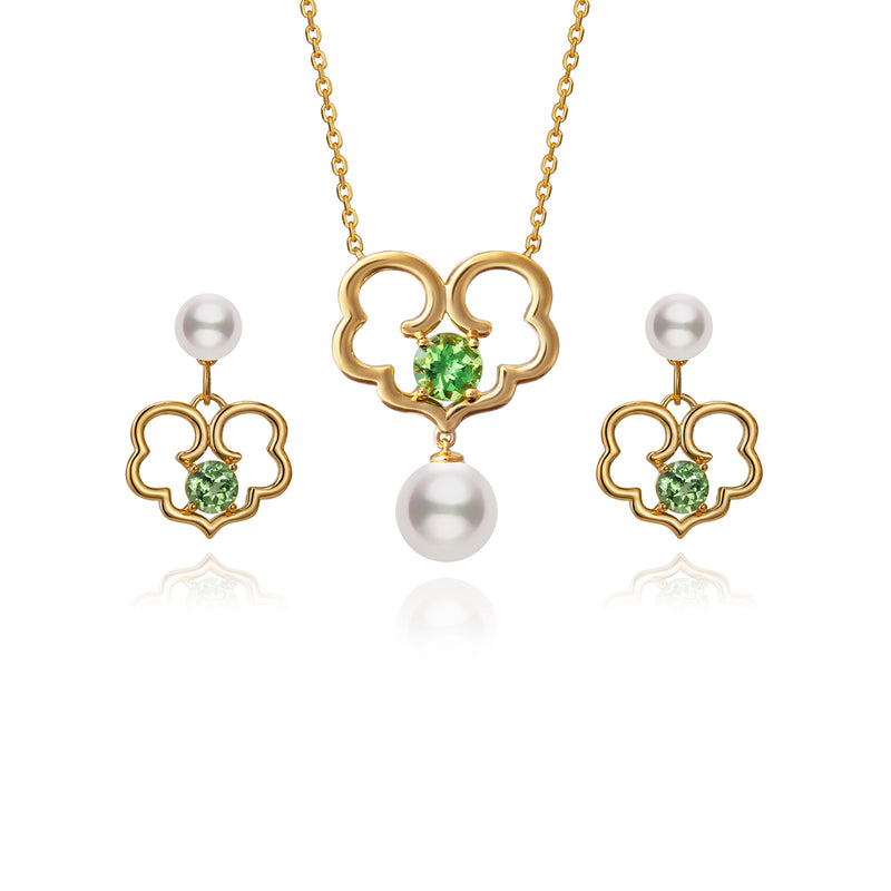 The Timeless Blessings Set 18kt Yellow Gold with Tsavorite