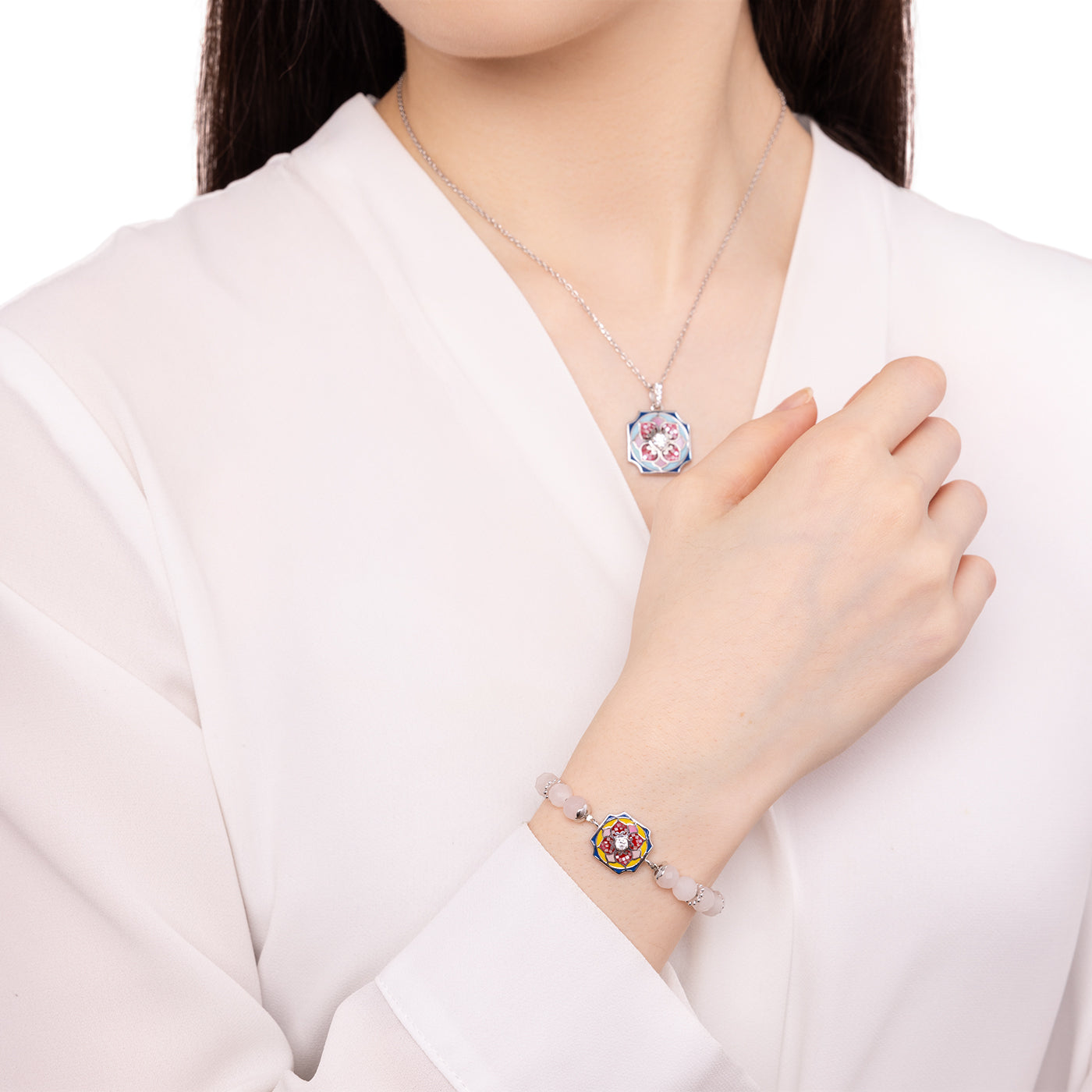 Floral Bliss Bracelet Rose Quartz | Shen Yun Collections