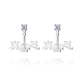 Zhen Shan Ren Words Silver Earrings - Shen Yun Collections