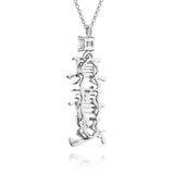 Zhen Shan Ren Words Silver Necklace Back - Shen Yun Collections