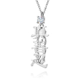 Zhen Shan Ren Words Silver Necklace Side - Shen Yun Collections