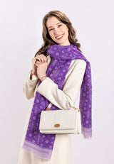 Zhen Shan Ren Long Scarf Purple Modeling - Shen Yun Collections