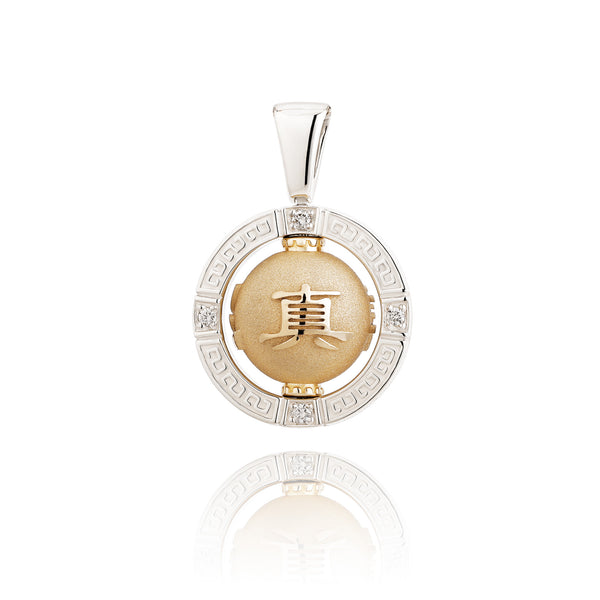 Zhen Shan Ren Timeless Heritage Pendant 14kt Yellow Gold with Silver Accent | Shen Yun Collections