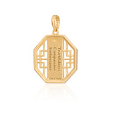 Zhen Shan Ren Wondrous Bliss Charm Gold 22mm Rear | Shen Yun Collections