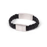 Zhen Shan Ren Wondrous Words Leather Bracelet Black