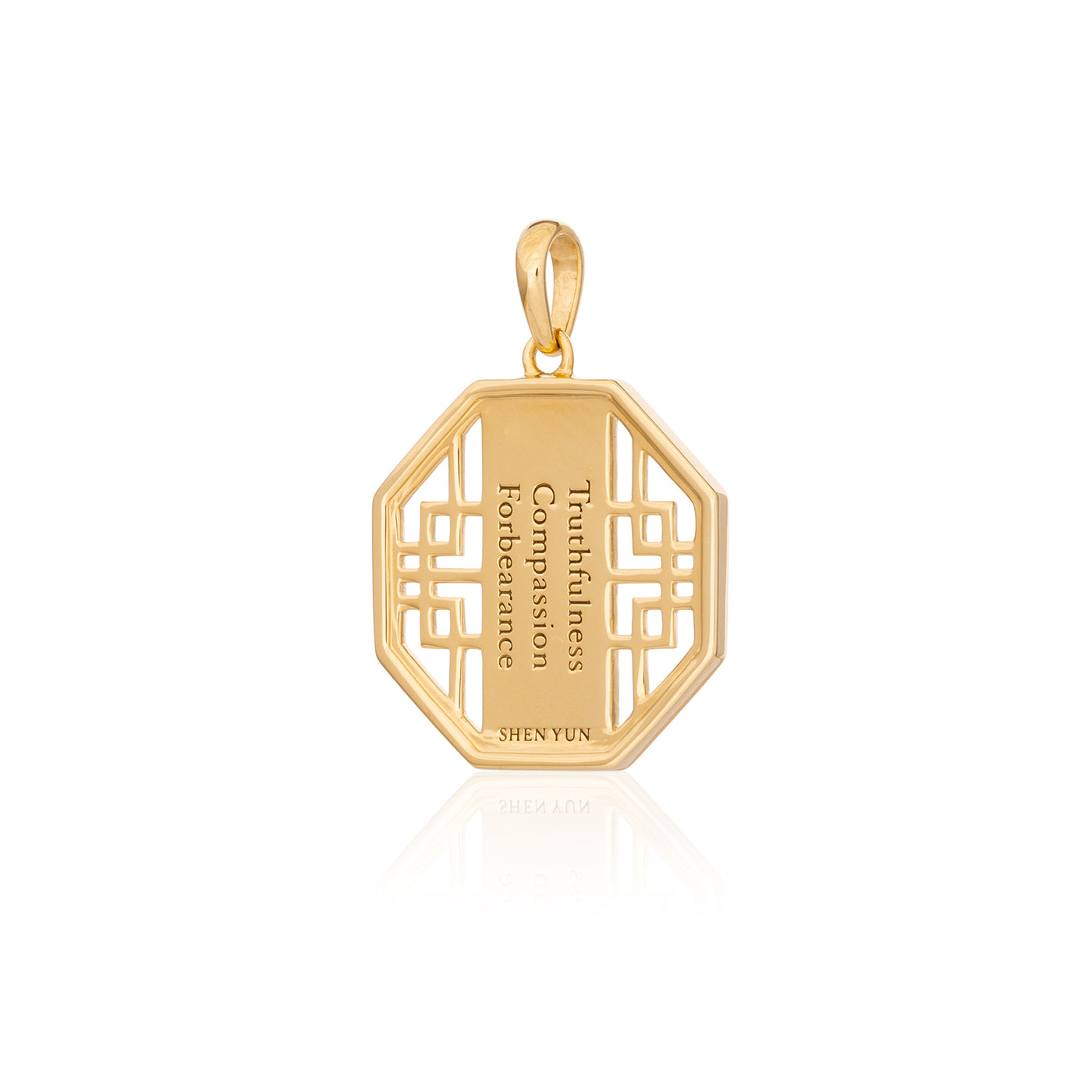 Zhen Shan Ren Wondrous Bliss Charm Gold 16mm | Shen Yun Collections