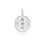 Zhen Shan Ren Wondrous Bliss Charm Silver 16mm Front | Shen Yun Collections