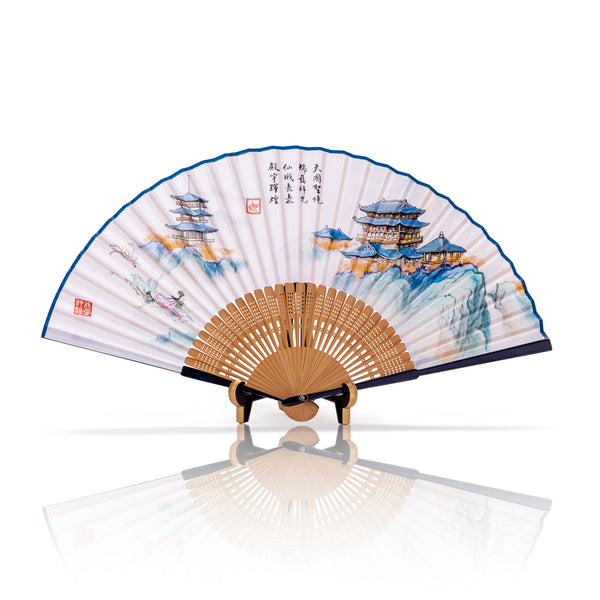 A Realm of Heavenly Wonders Fan Open View - Shen Yun Collections