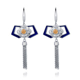 Manchurian Elegance Earrings Blue - Shen Yun Collections