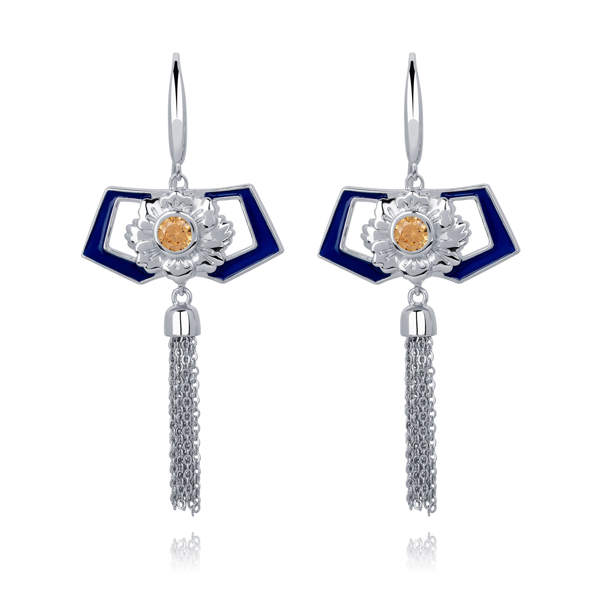 Manchurian Elegance Earrings Blue - Shen Yun Collections