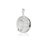 Mystical Moon Palace Charm Silver 18mm Side - Shen Yun Collections