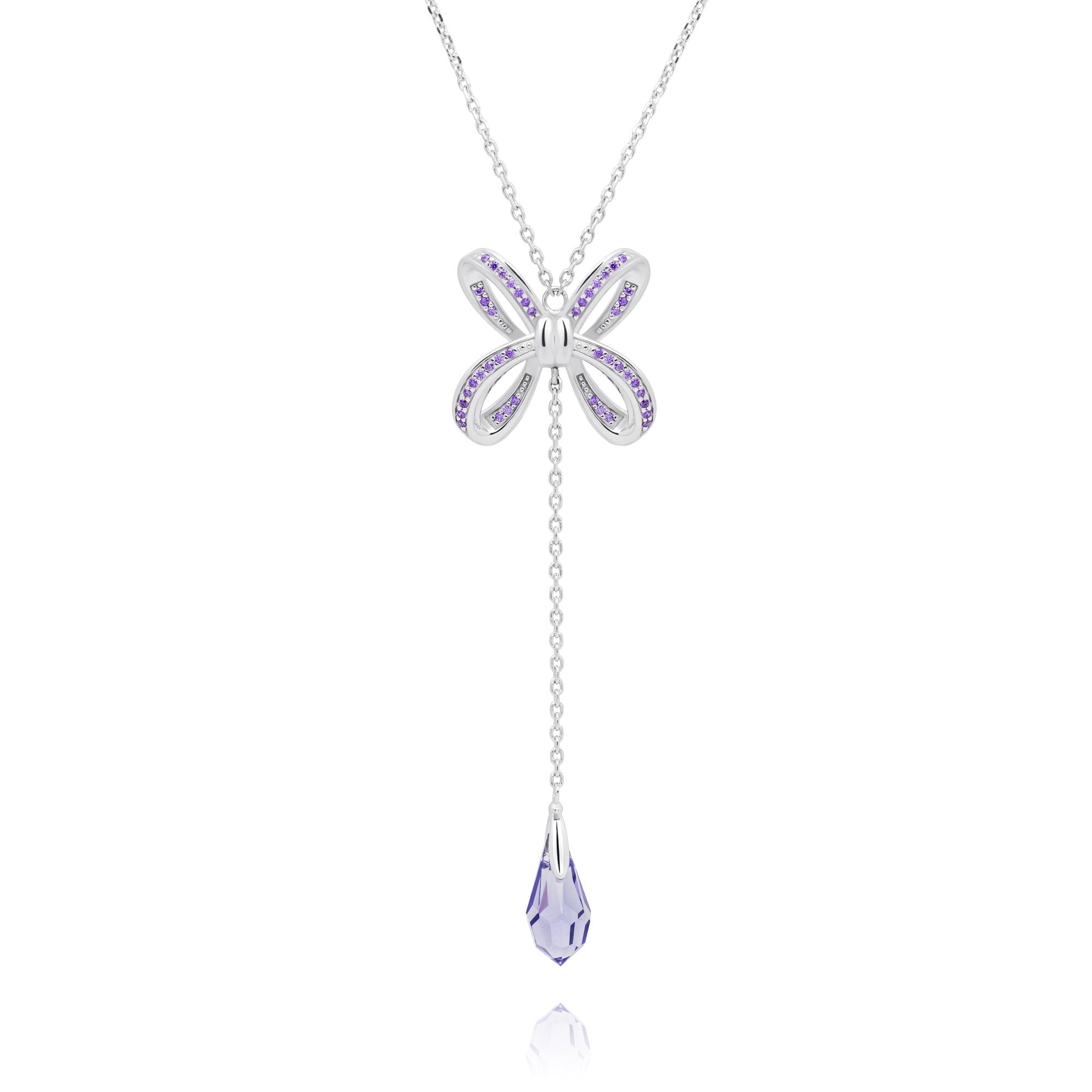 Blissful Knot Necklace Silver - Shen Yun Collections