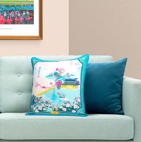 Delicate Beauty of the Han Cushion Cover Lifestyle Image | Shen Yun Colletions