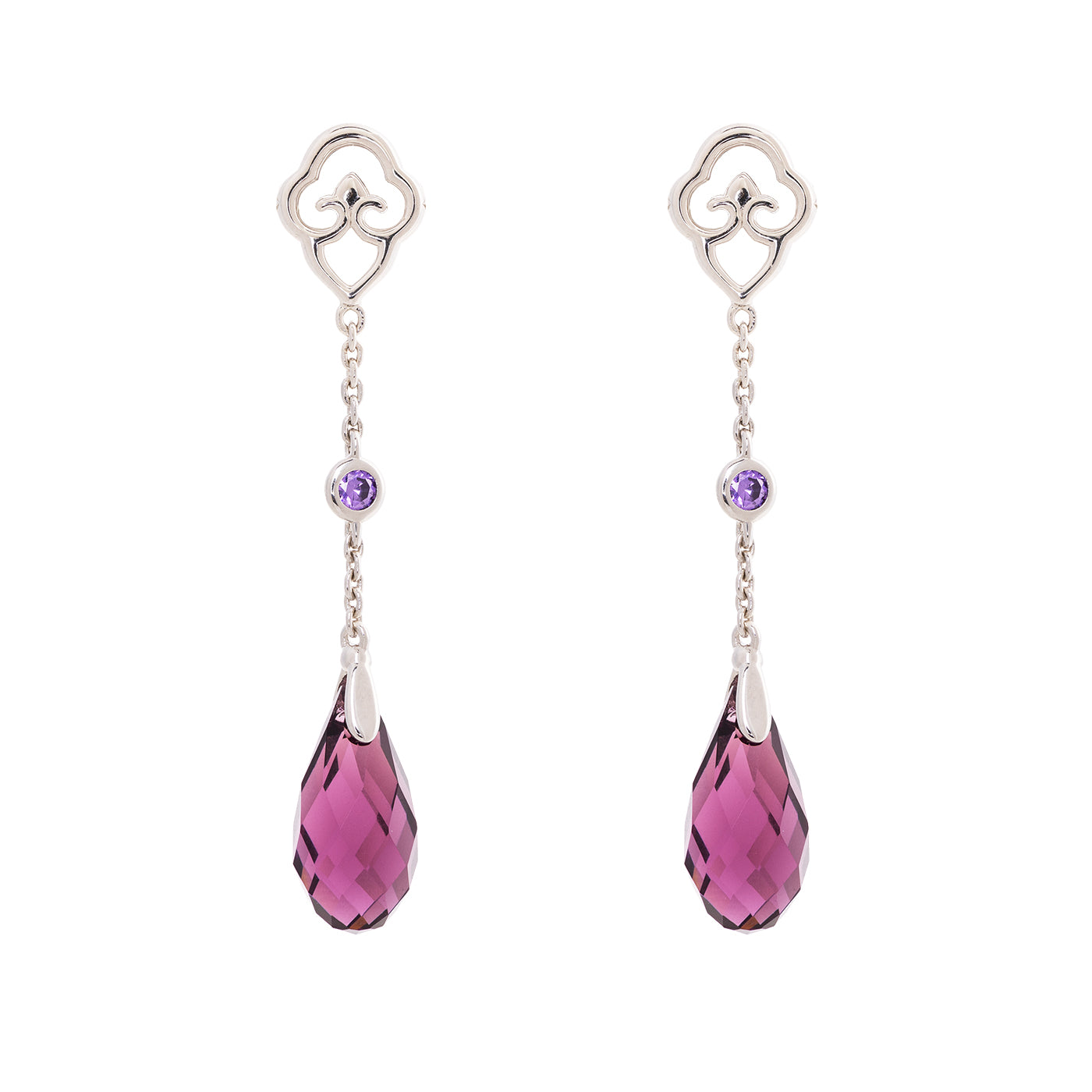 Celestial Tassel Earrings Amethyst