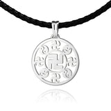 Leather Cord Chain with 18kt White Gold Clasp-Image 1 | Shen Yun Collections 