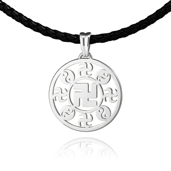 Leather Cord Chain with 18kt White Gold Clasp Image 1 | Shen Yun Collections 