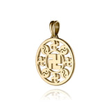 Falun Pendant 18kt Yellow Gold 22mm Side Image | Shen Yun Collections