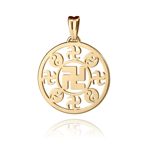 Falun Pendant 18kt Yellow Gold 25mm Front Image | Shen Yun Collections