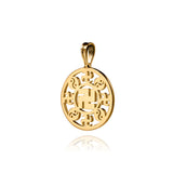 Falun Pendant 24kt Yellow Gold 17mm Front Image | Shen Yun  | Shen Yun Collections 