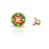 Falun Pins Green Small Front View | Shen Yun Collections 